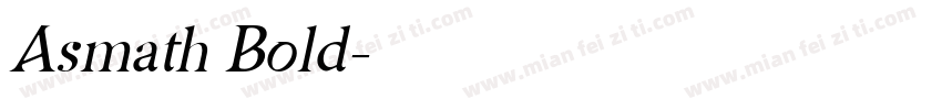 Asmath Bold字体转换